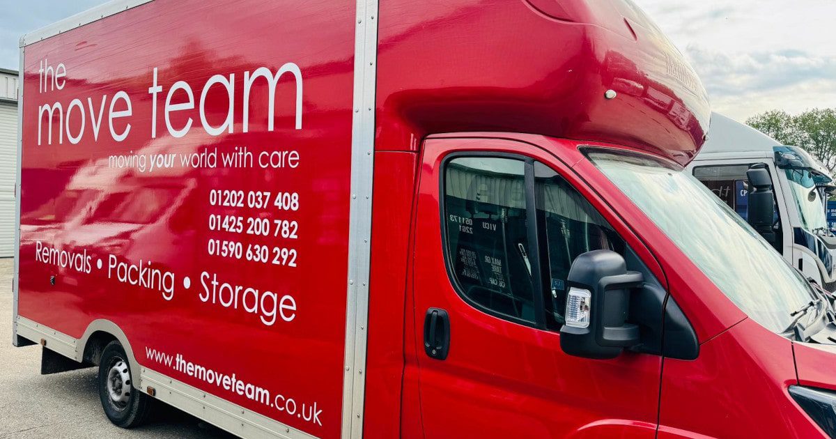 The Move Team removals van with signage