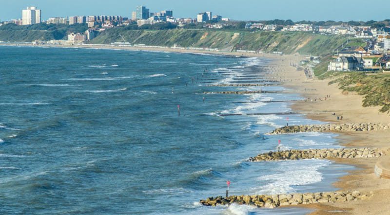 aerial view of southbourne beach