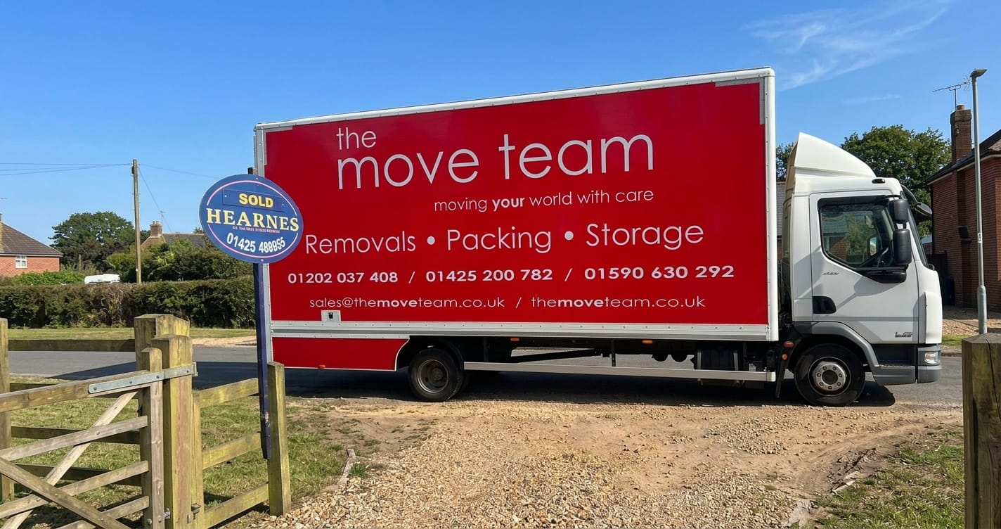 Totton removals team loading a Move Team van in the New Forest