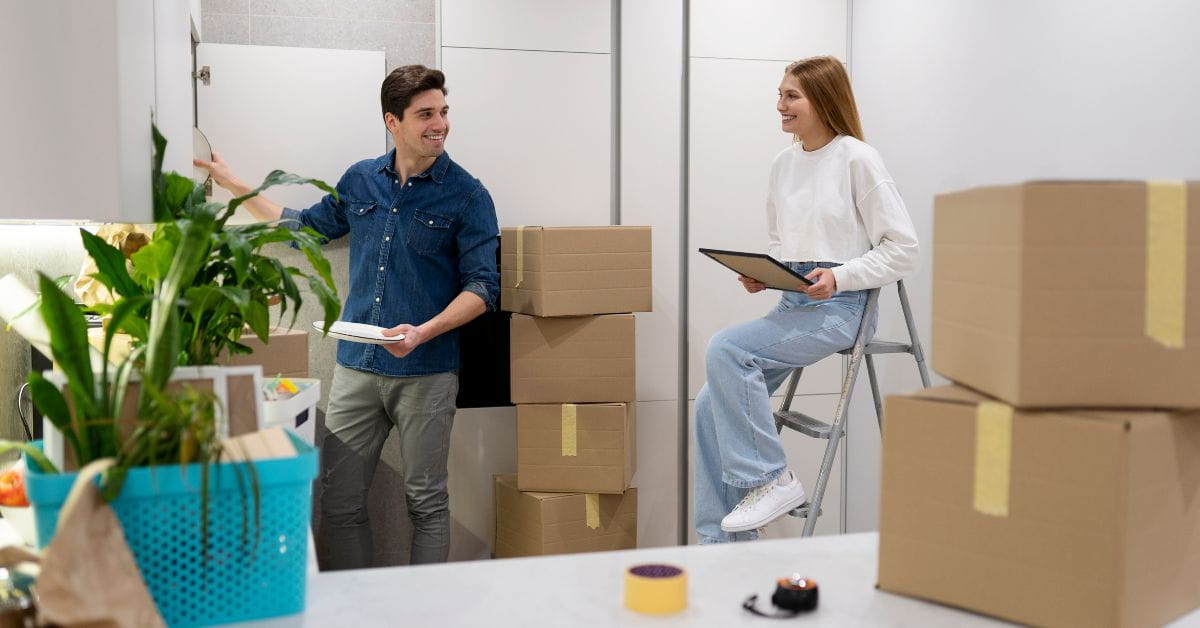 Professional commercial removals team carefully handling office furniture during a seamless business relocation in Bournemouth.
